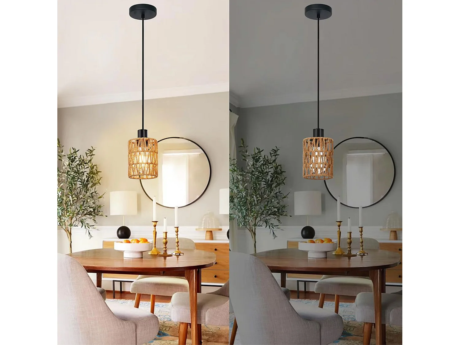Hanglamp Toolight App1622-1Cp Boho Beige
