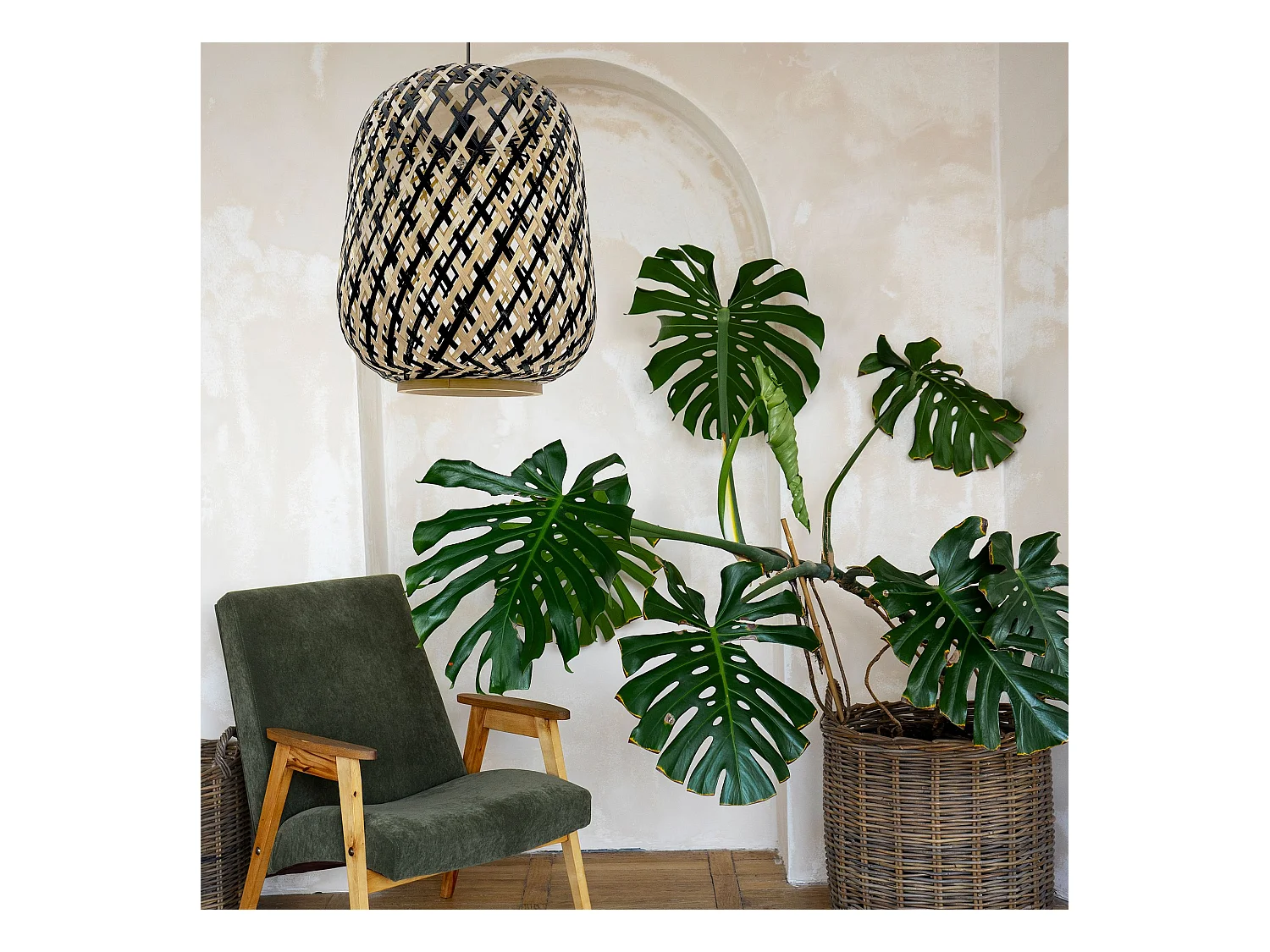 Lampe Suspendue Toolight App1312-1Cp Boho Black