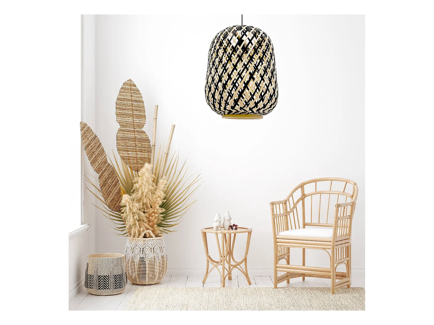 Lampe Suspendue Toolight App1312-1Cp Boho Black