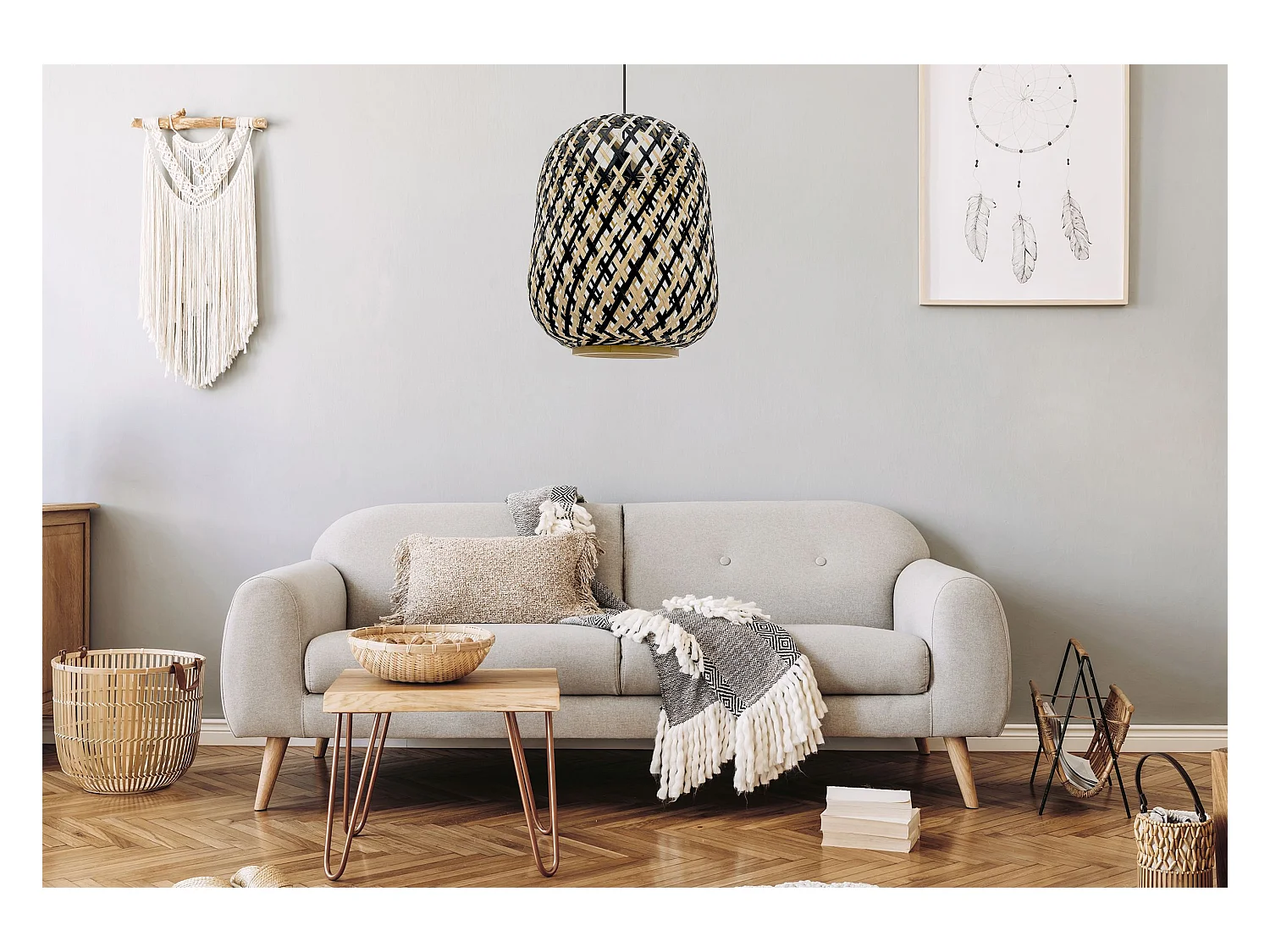 Lampe Suspendue Toolight App1312-1Cp Boho Black