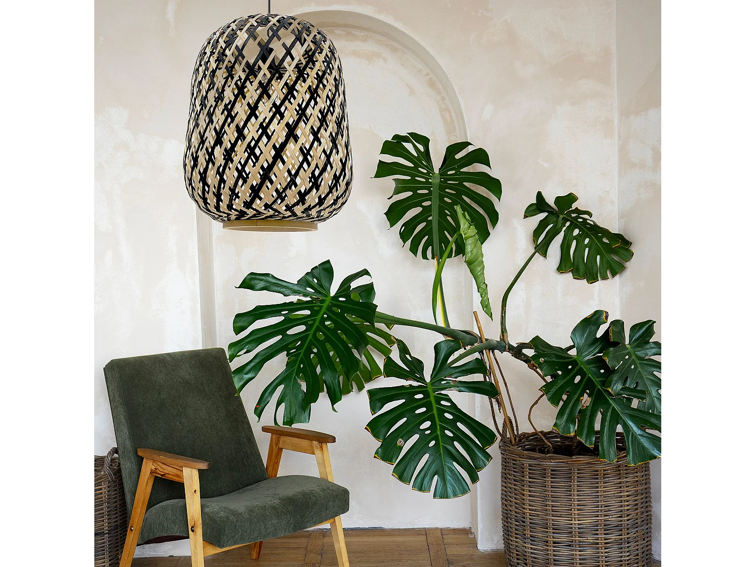 Lampe Suspendue Toolight App1312-1Cp Boho Black