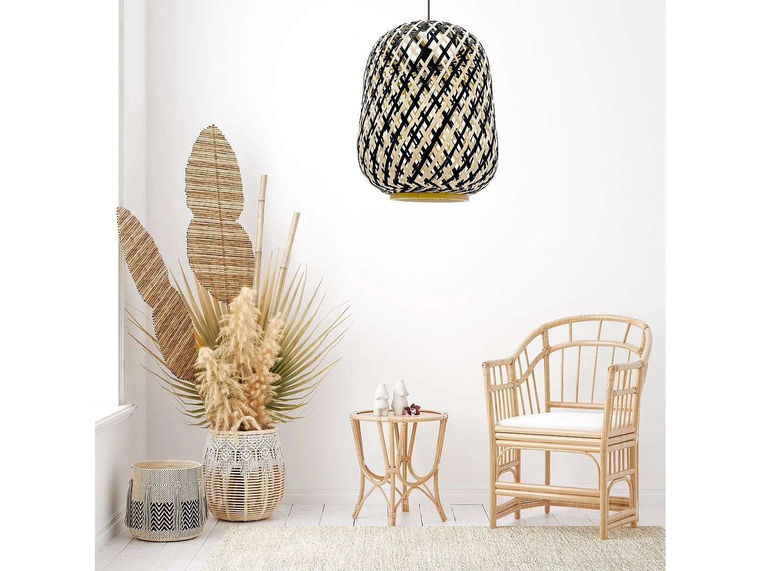 Lampe Suspendue Toolight App1312-1Cp Boho Black