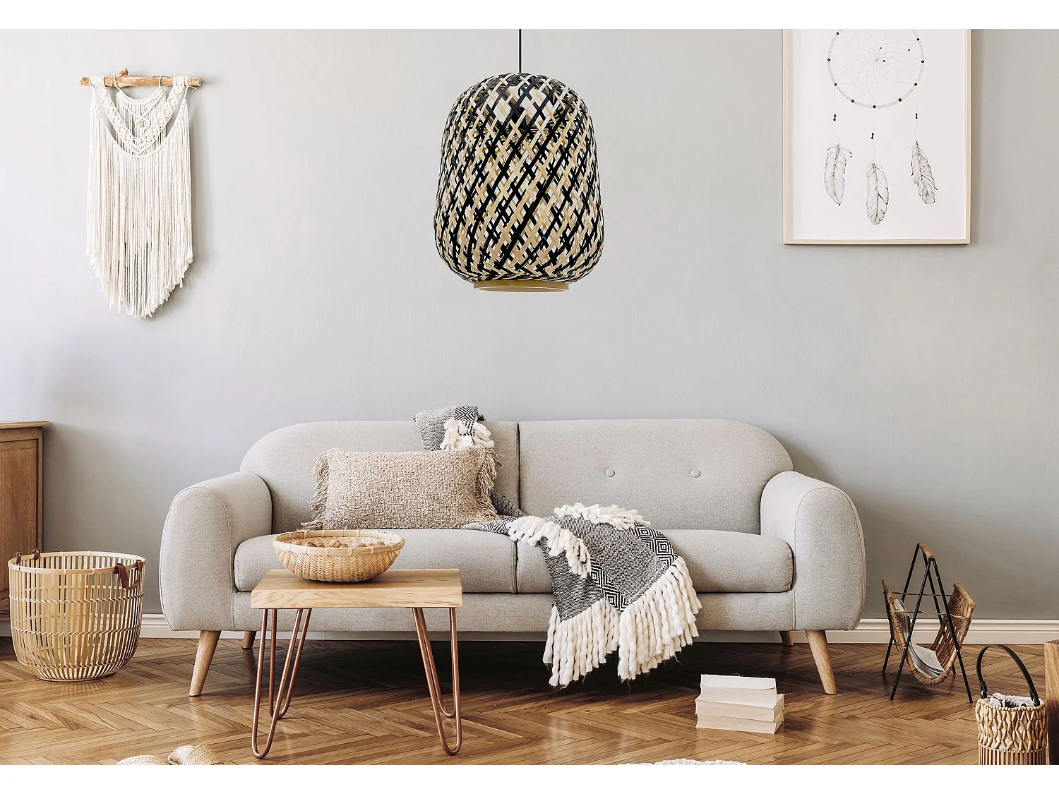 Lampe Suspendue Toolight App1312-1Cp Boho Black