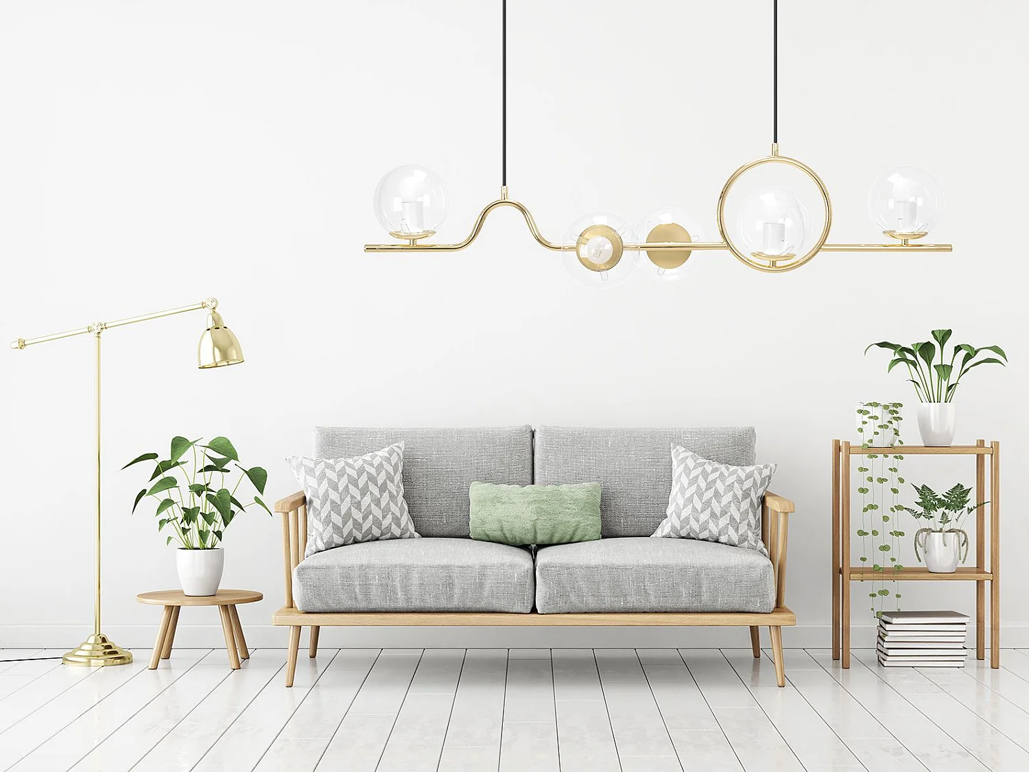 Lampe Suspendue Toolight App1023-5Cp Gold