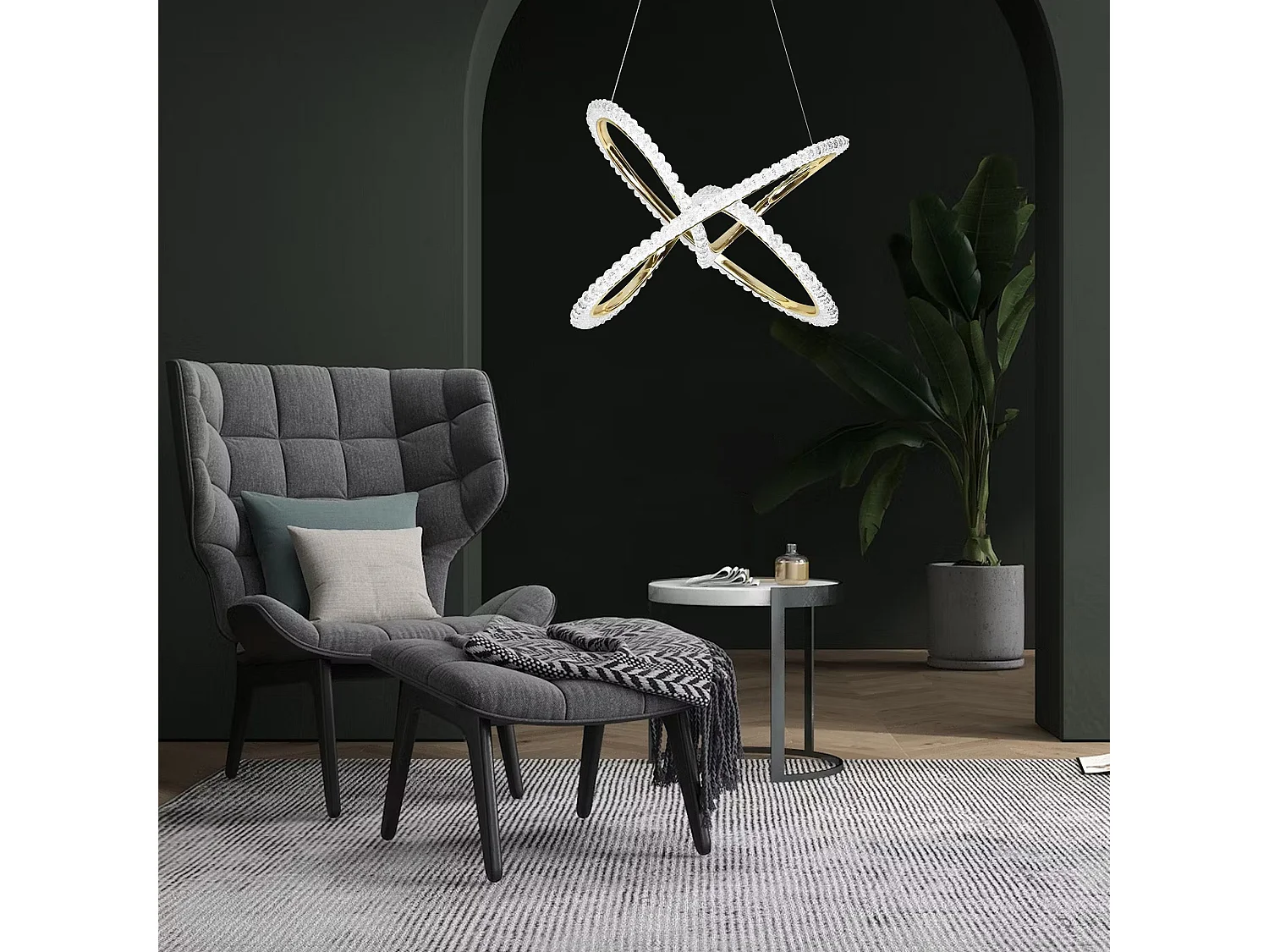 Lampe Suspendue Toolight Led G035-Cp Gold