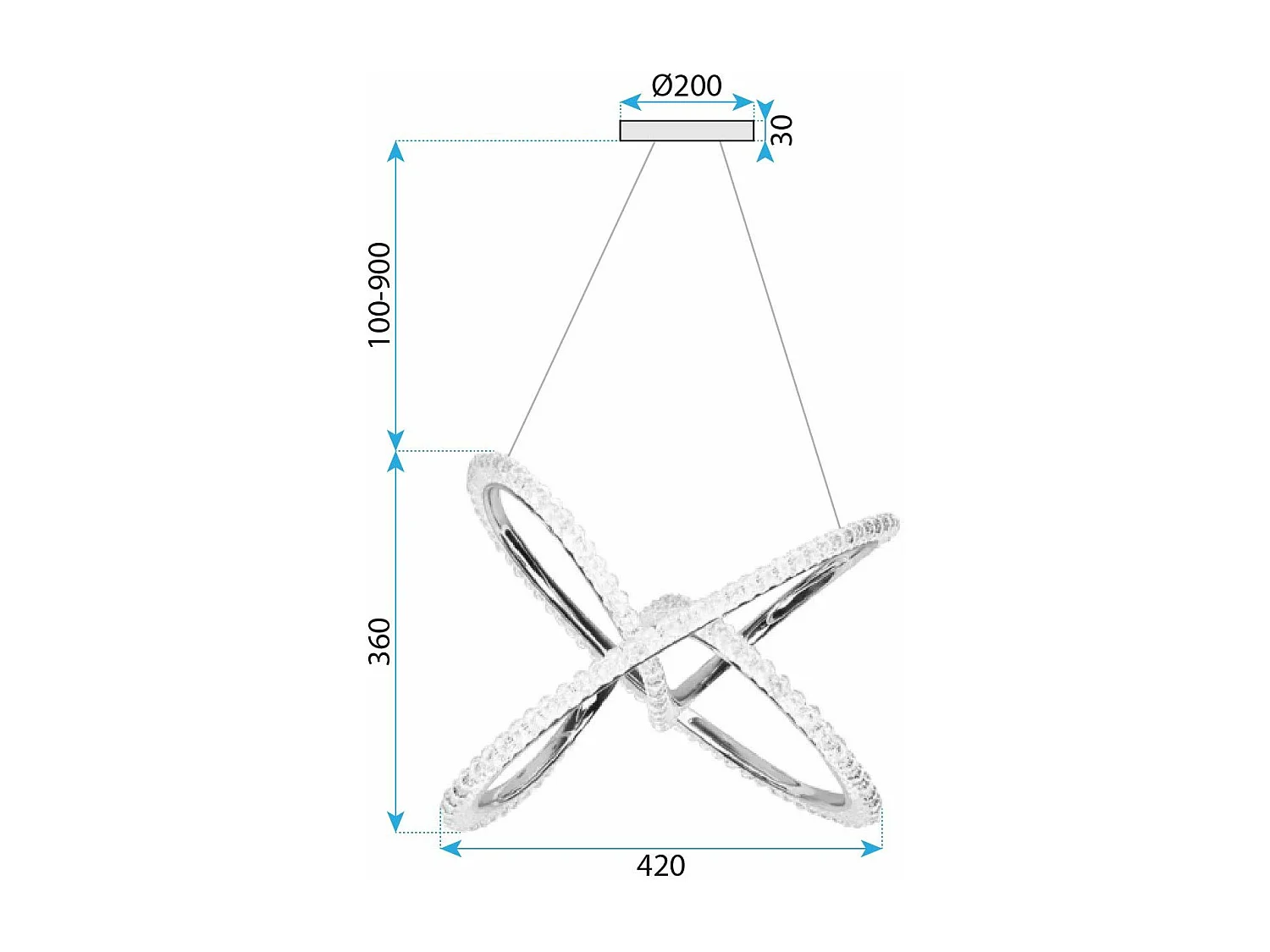 Lampe Suspendue Toolight Led G035-Cp Gold