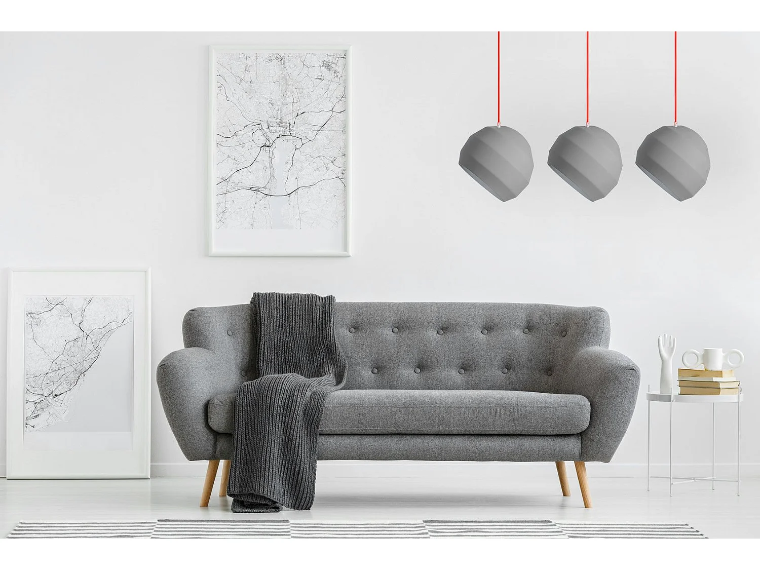 Lampe Suspendue Toolight App384-3Cpr Grey