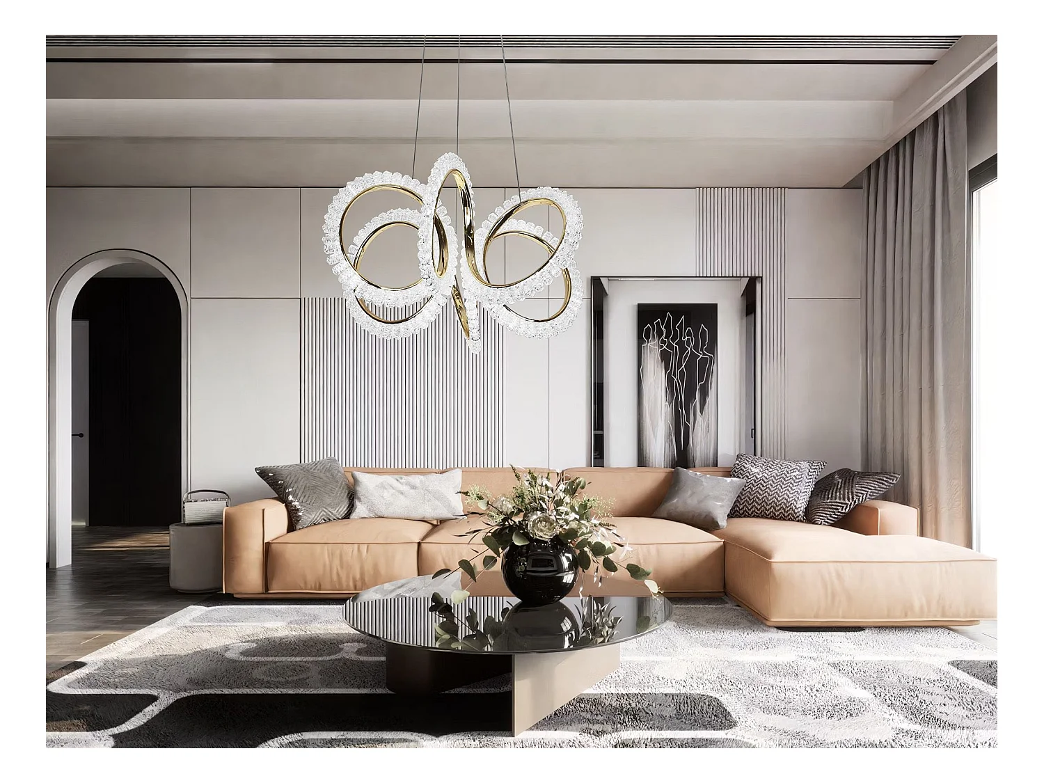 Lampe Suspendue Toolight Led G037-Cp Gold