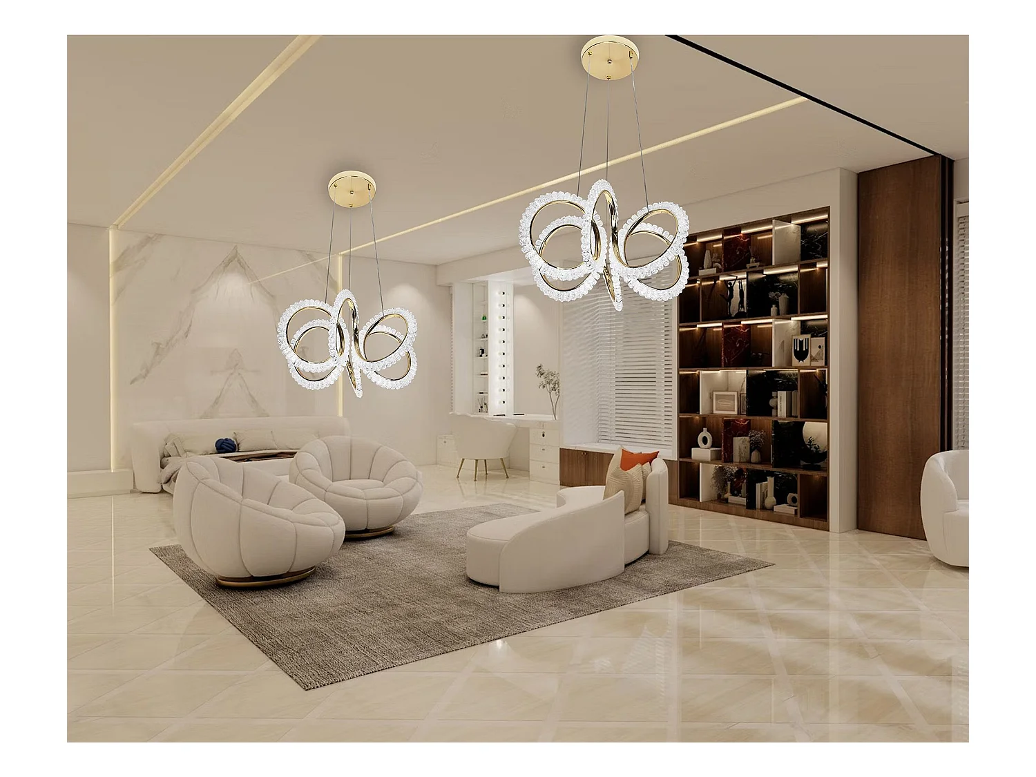 Lampe Suspendue Toolight Led G037-Cp Gold