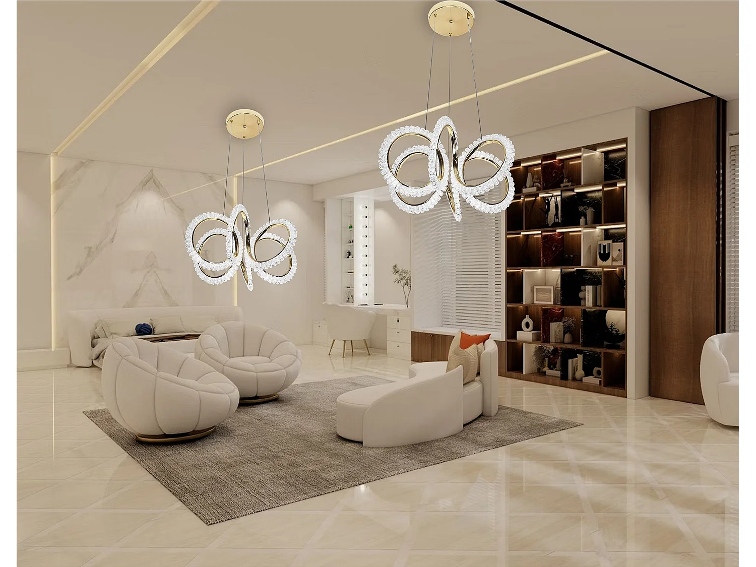 Lampe Suspendue Toolight Led G037-Cp Gold