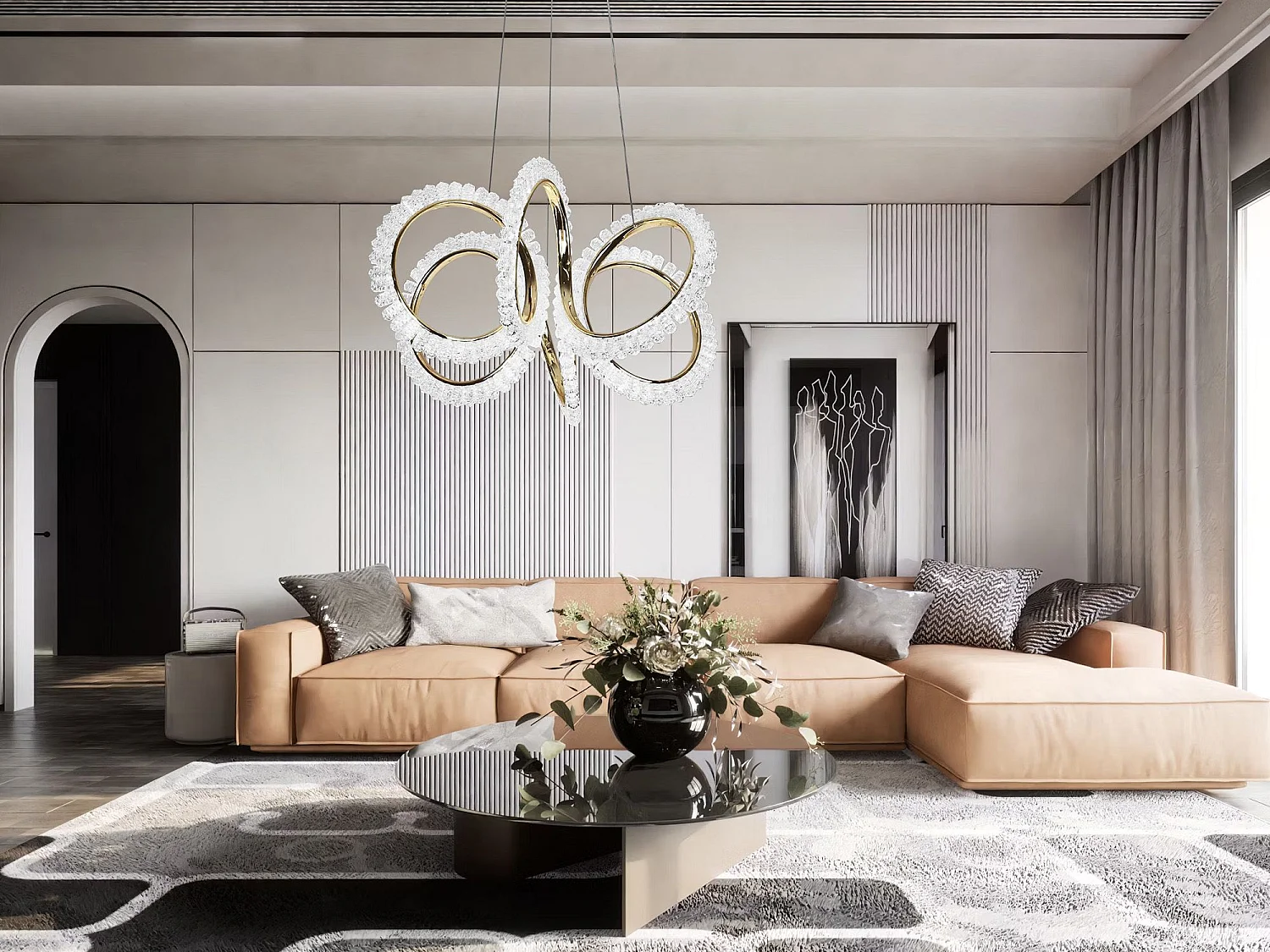 Lampe Suspendue Toolight Led G037-Cp Gold