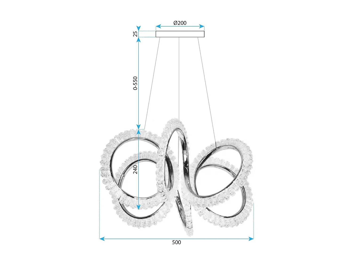 Lampe Suspendue Toolight Led G037-Cp Gold