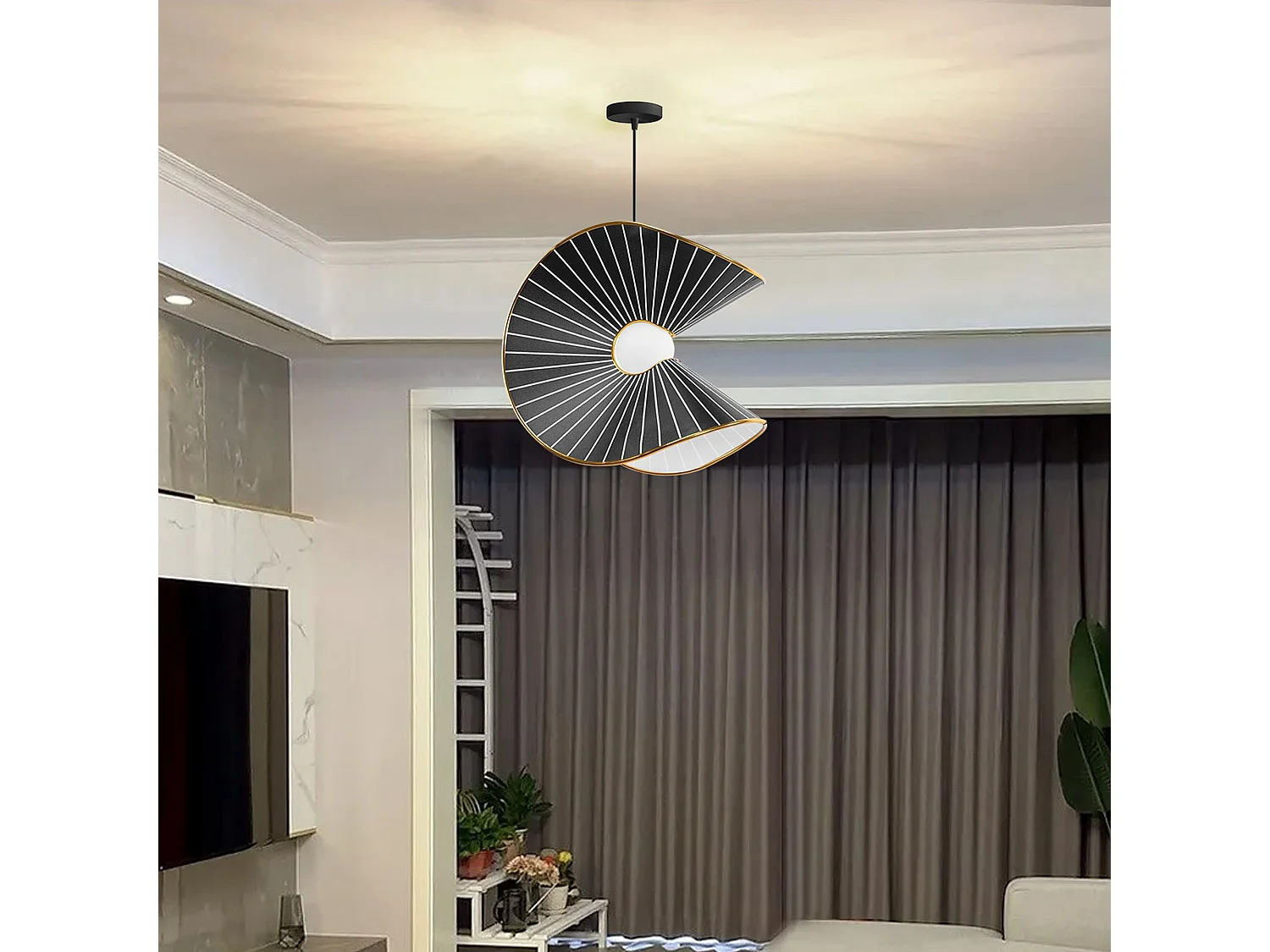 Lampe Suspendue Toolight App1500-1Cp Black Gold