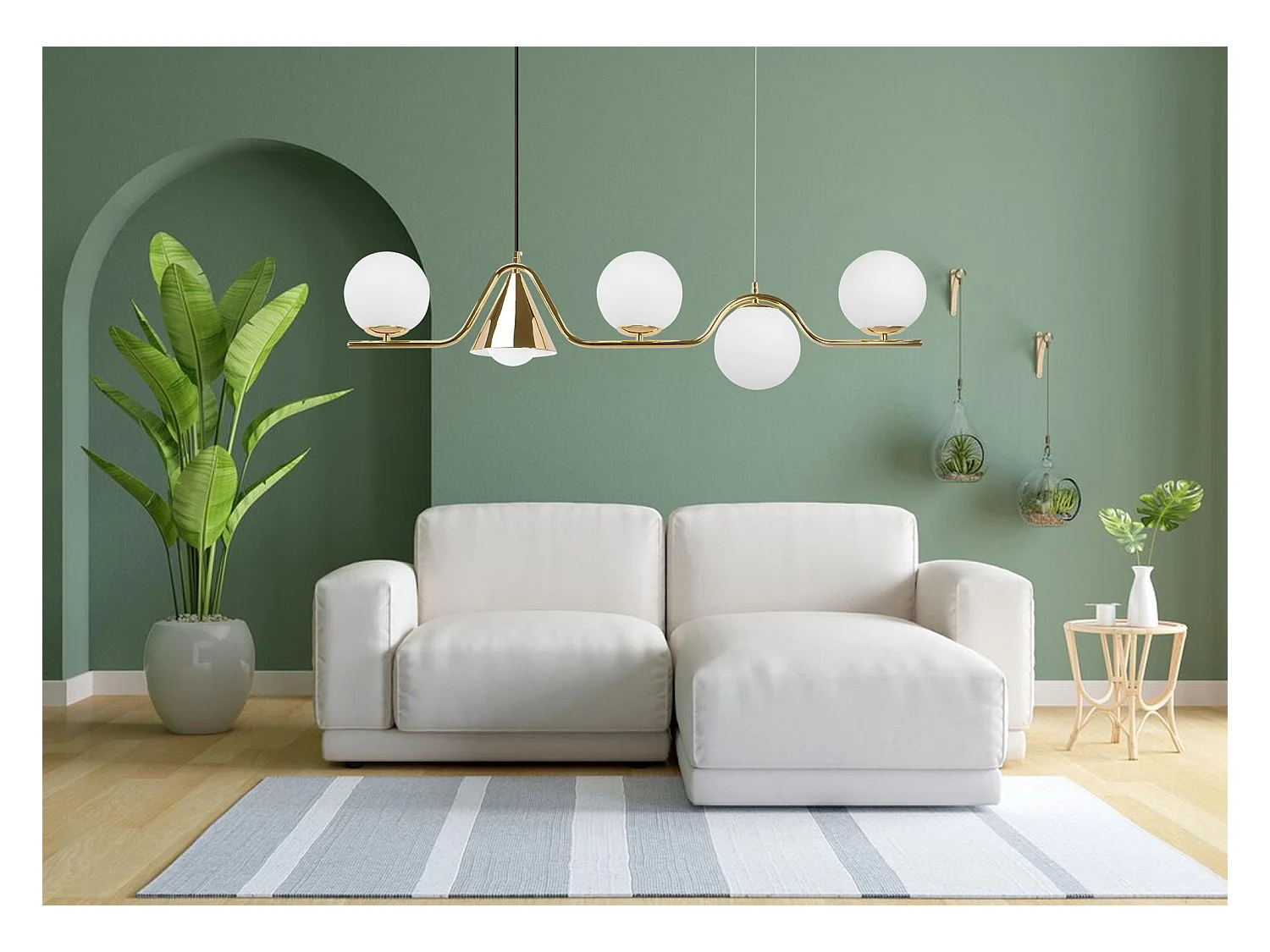 Lampe Suspendue Toolight App1662-5Cp Gold