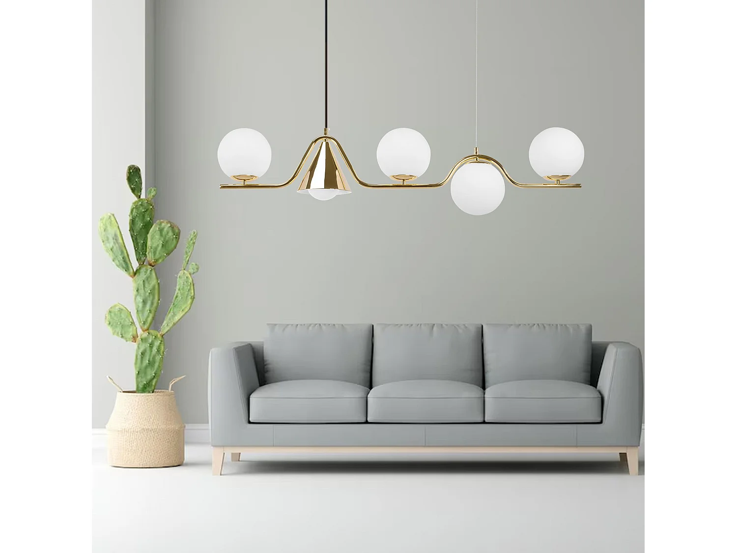 Candeeiro Suspenso Toolight App1662-5Cp Gold