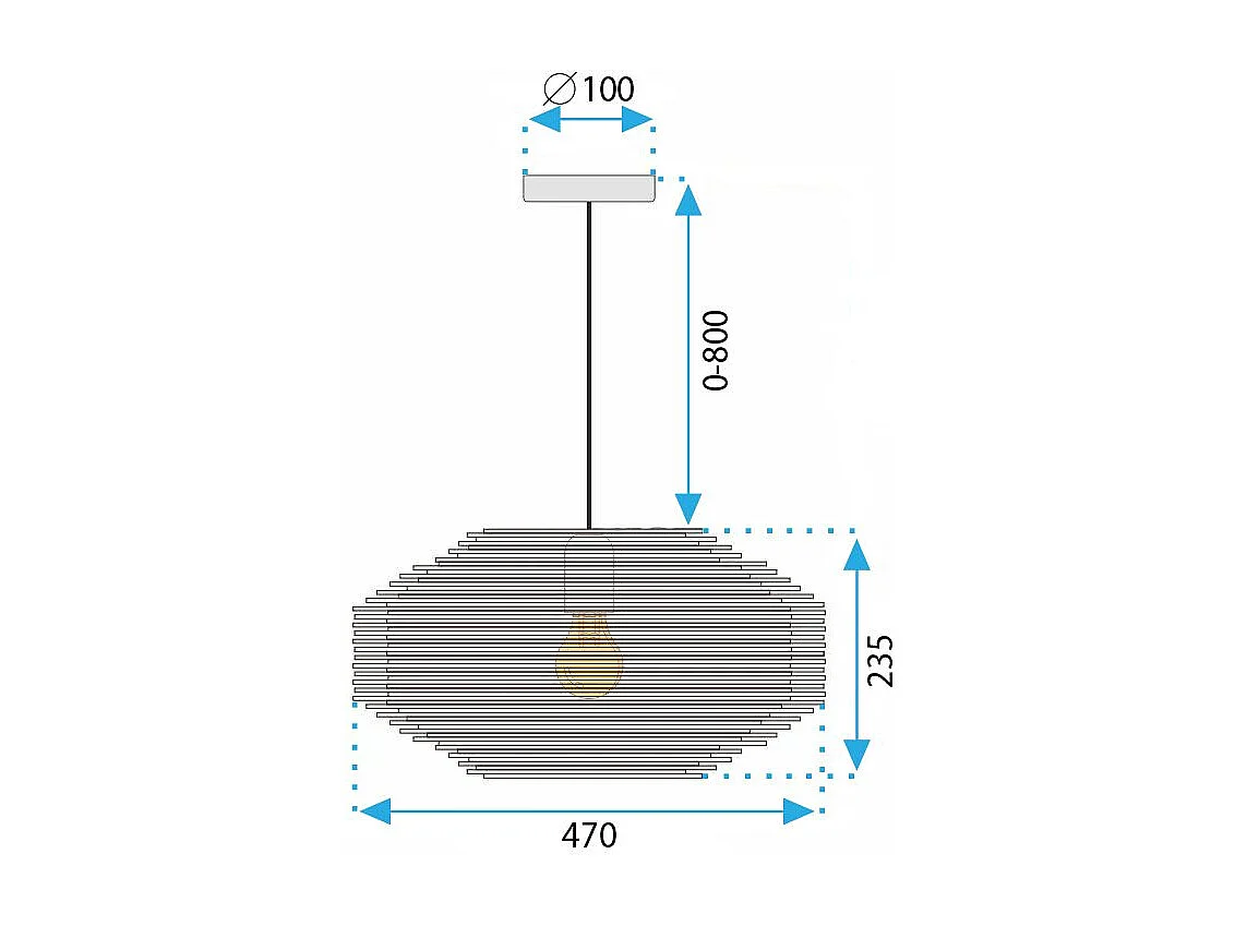 Lampe Suspendue Toolight App1486-1Cp Brown