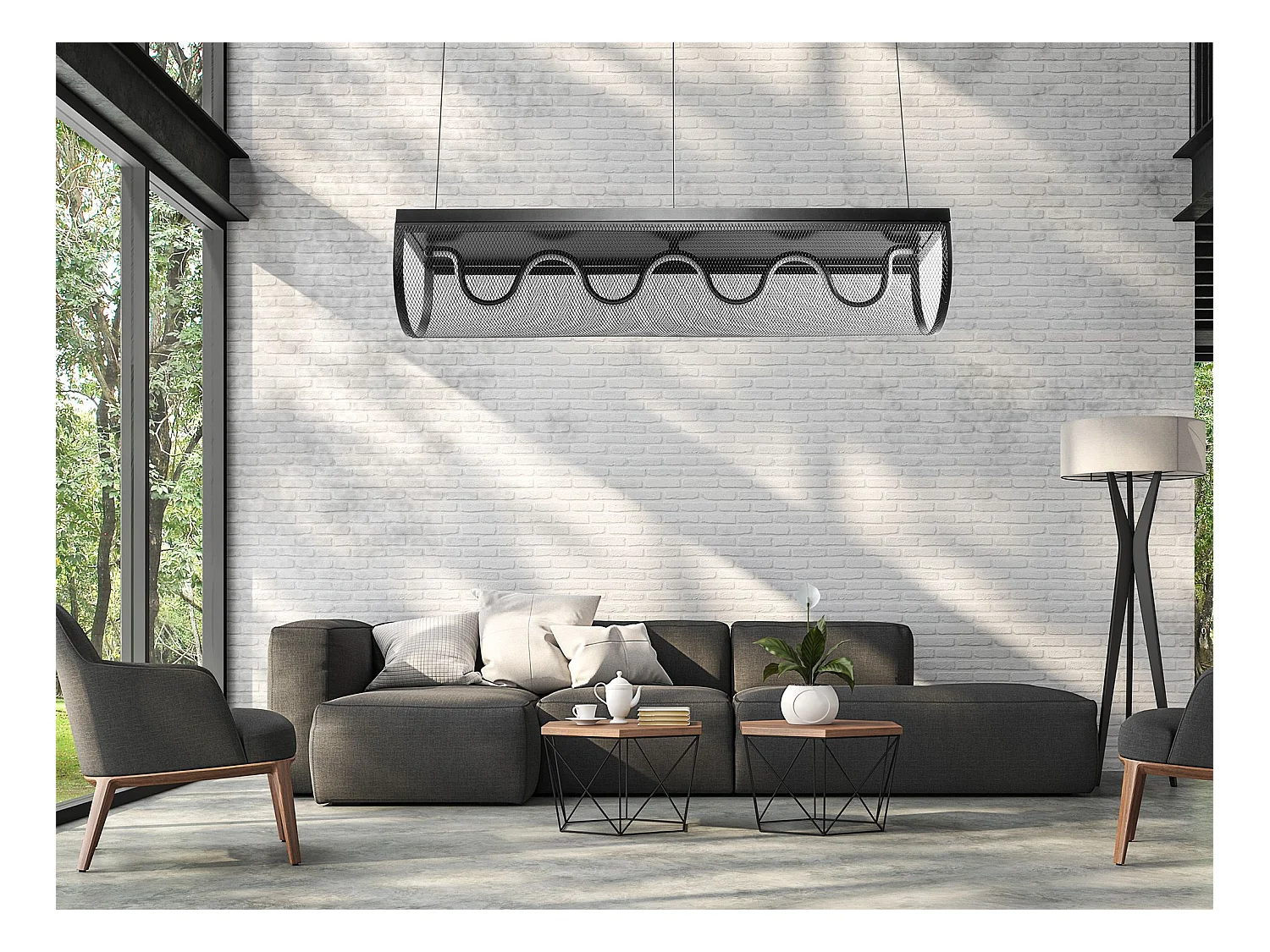 Lampe Suspendue Toolight App1409-Cp Black