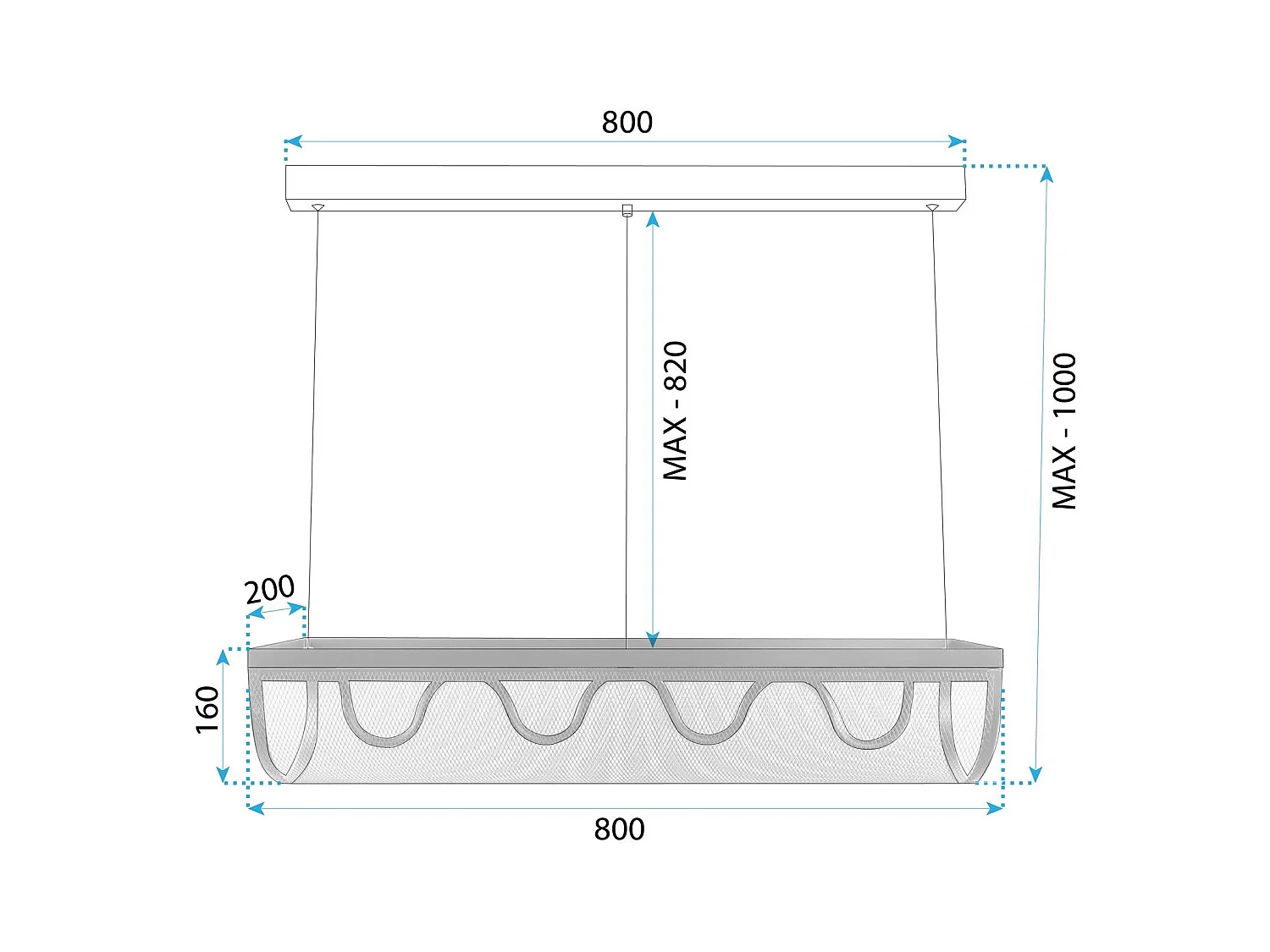 Hanglamp Toolight App1409-Cp Black