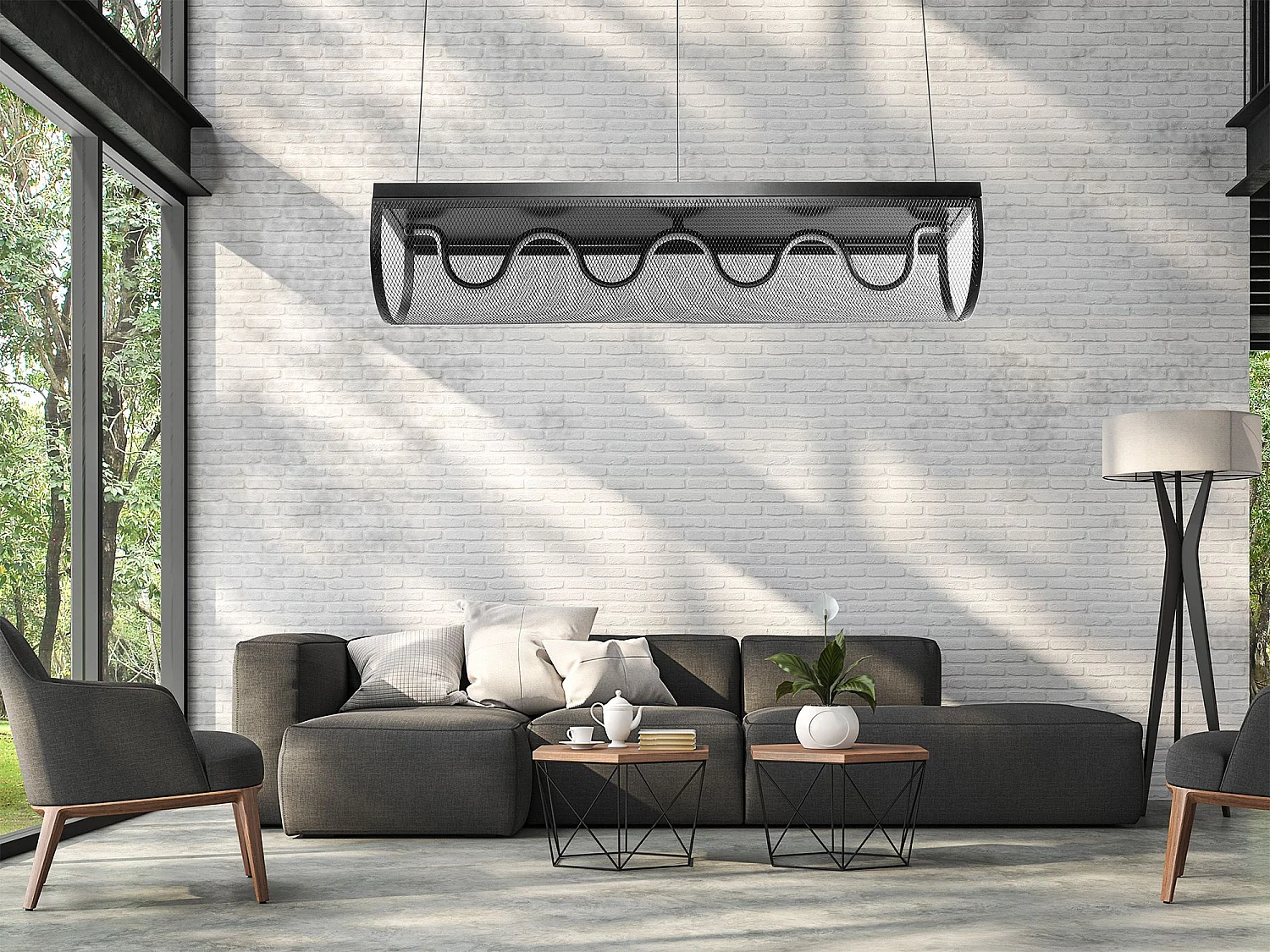 Candeeiro Suspenso Toolight App1409-Cp Black