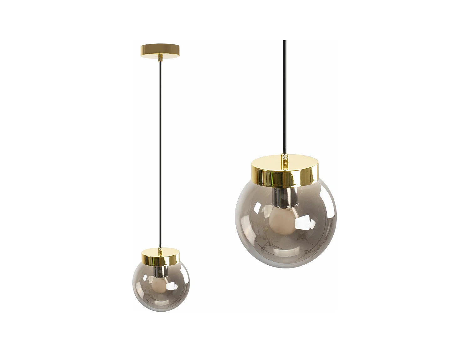 Hängelampe Toolight App1151-1Cp Gold Grey