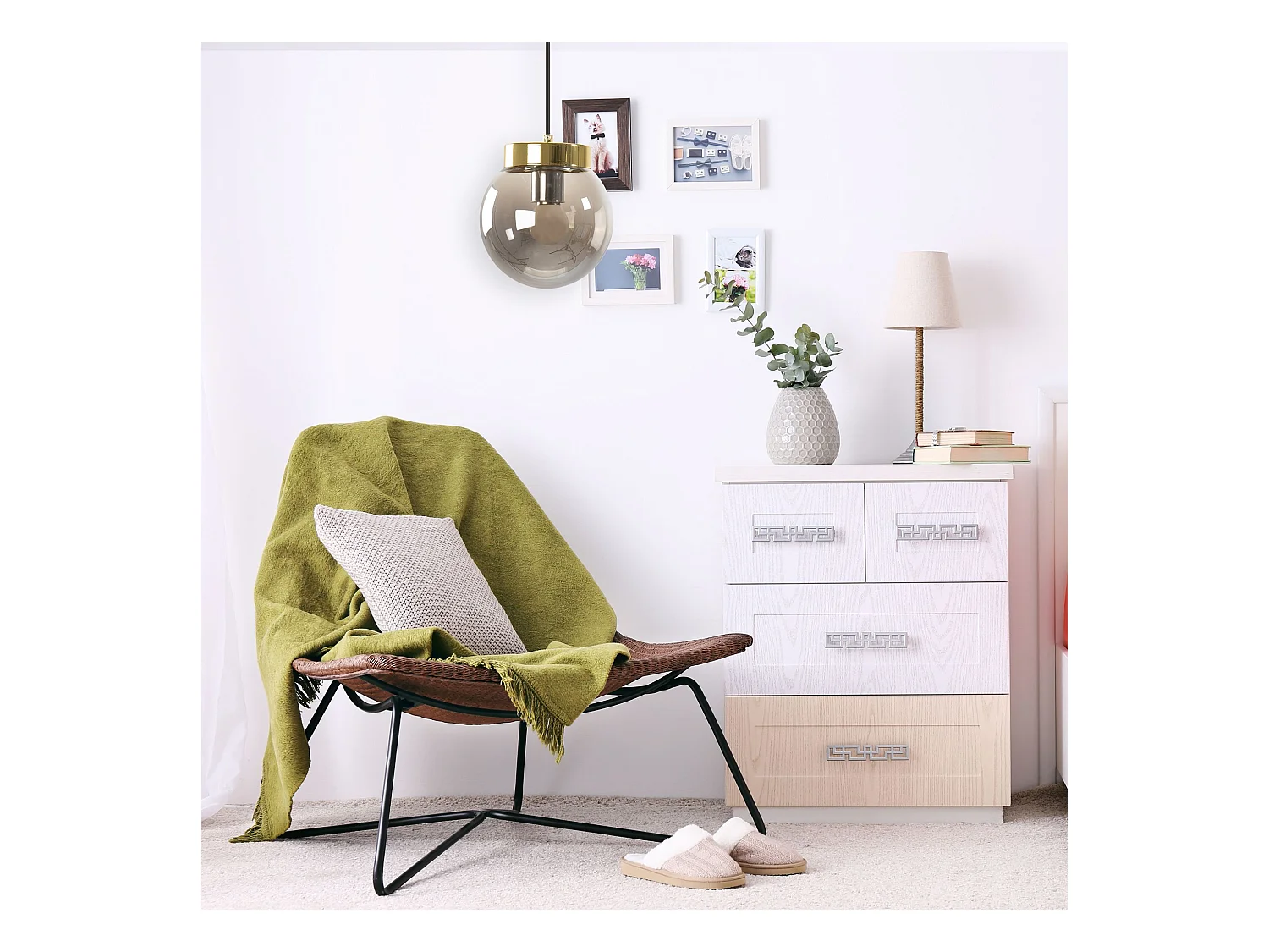 Hängelampe Toolight App1151-1Cp Gold Grey