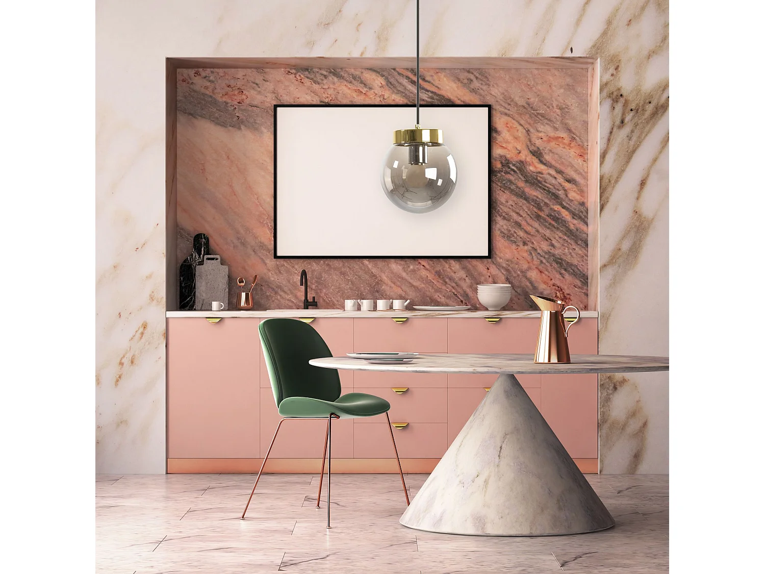 Hanglamp Toolight App1151-1Cp Gold Grey