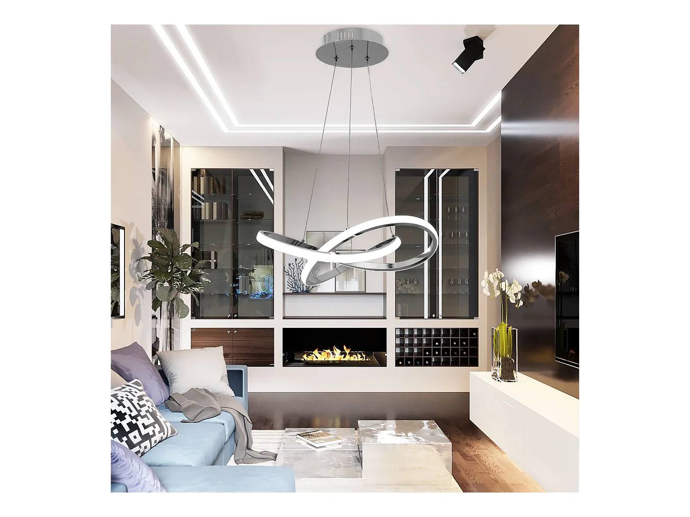 Lampe Suspendue Toolight App389-Cp Chrome