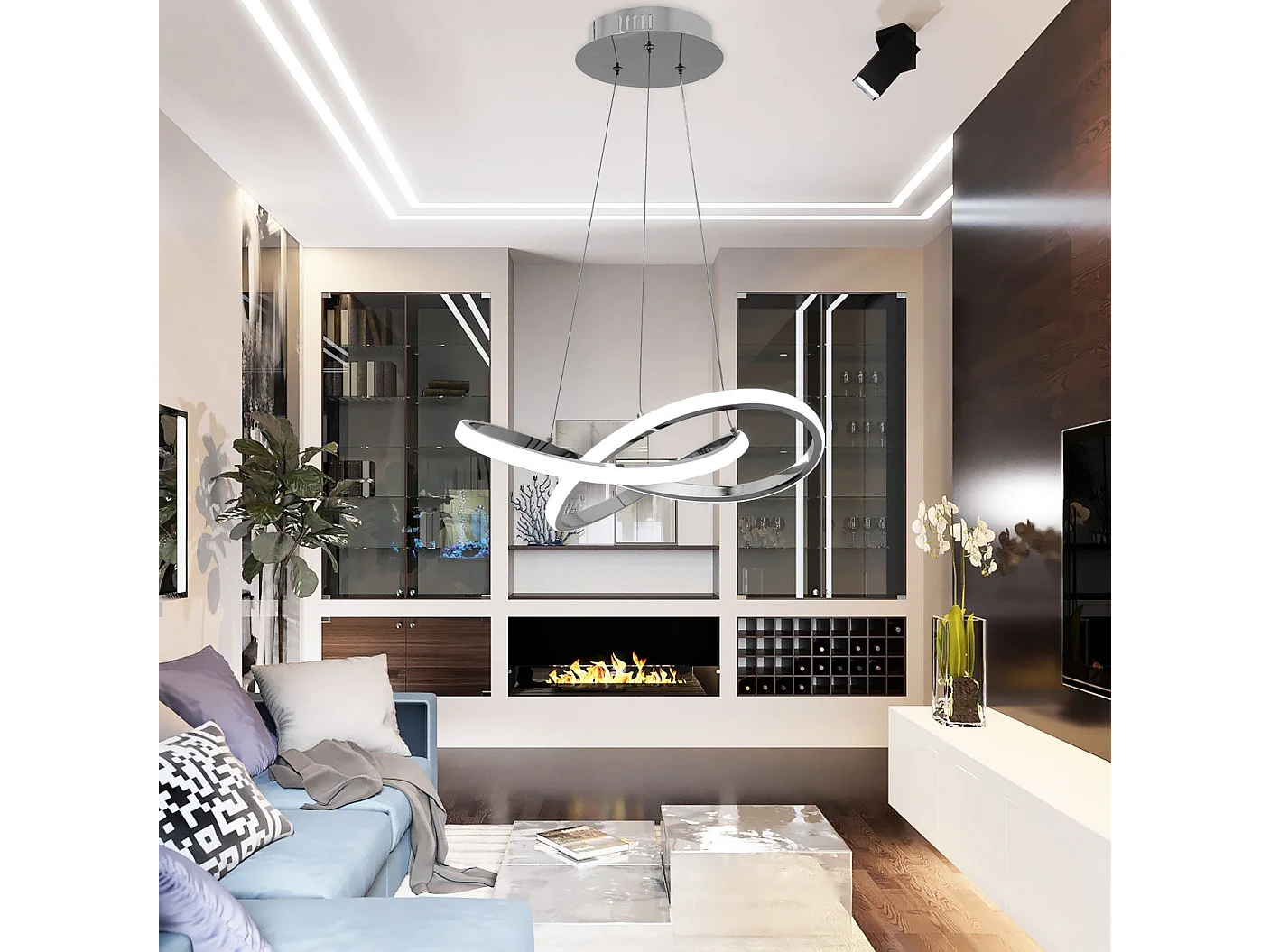 Lampe Suspendue Toolight App389-Cp Chrome