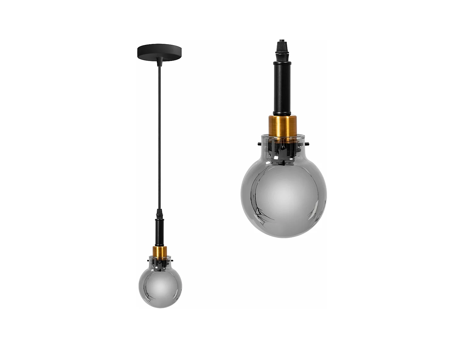 Candeeiro Suspenso Toolight App1124-1Cp Black Gold