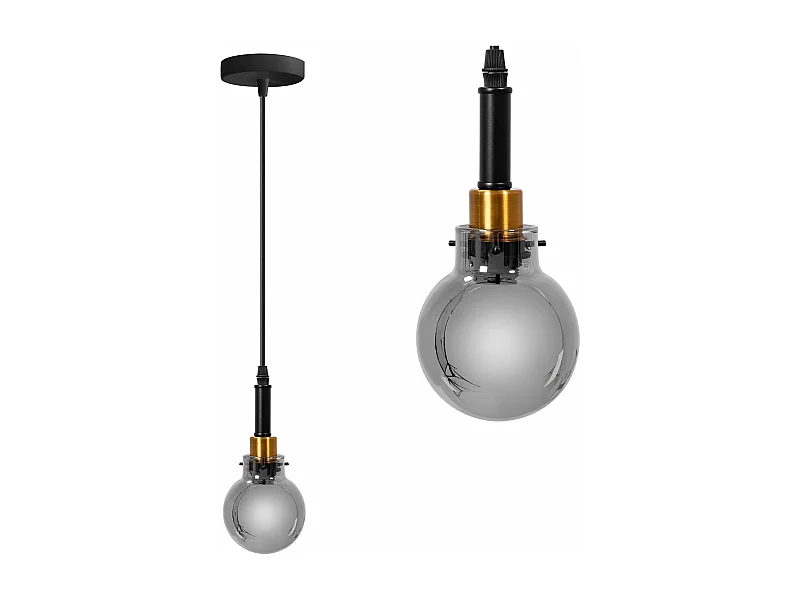 Candeeiro Suspenso Toolight App1124-1Cp Black Gold