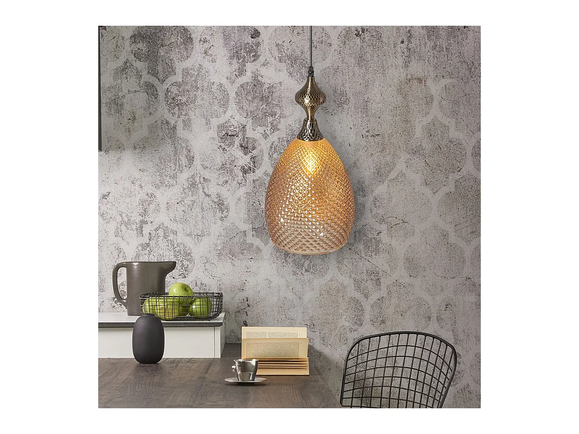 Hanglamp Toolight App432-1Cp Amber Beige