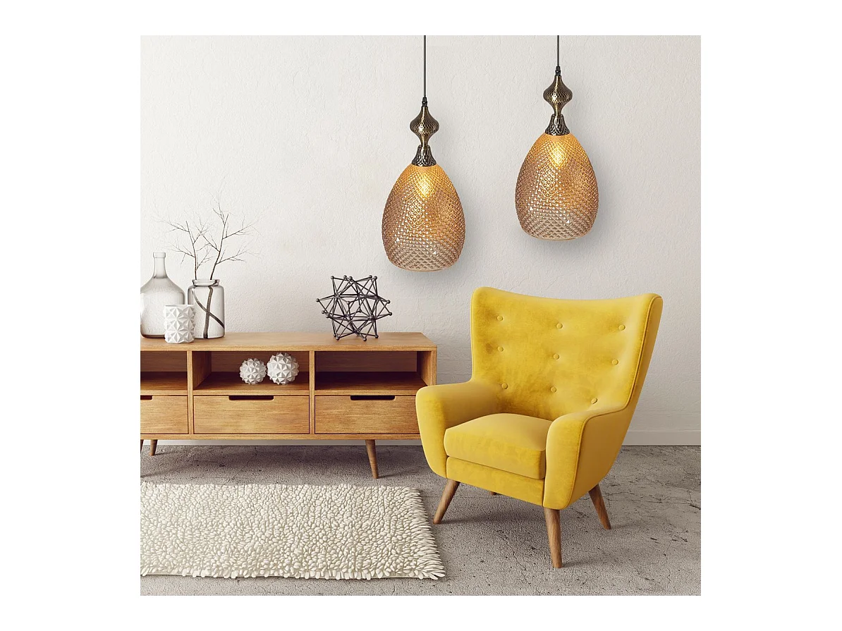 Hanglamp Toolight App432-1Cp Amber Beige