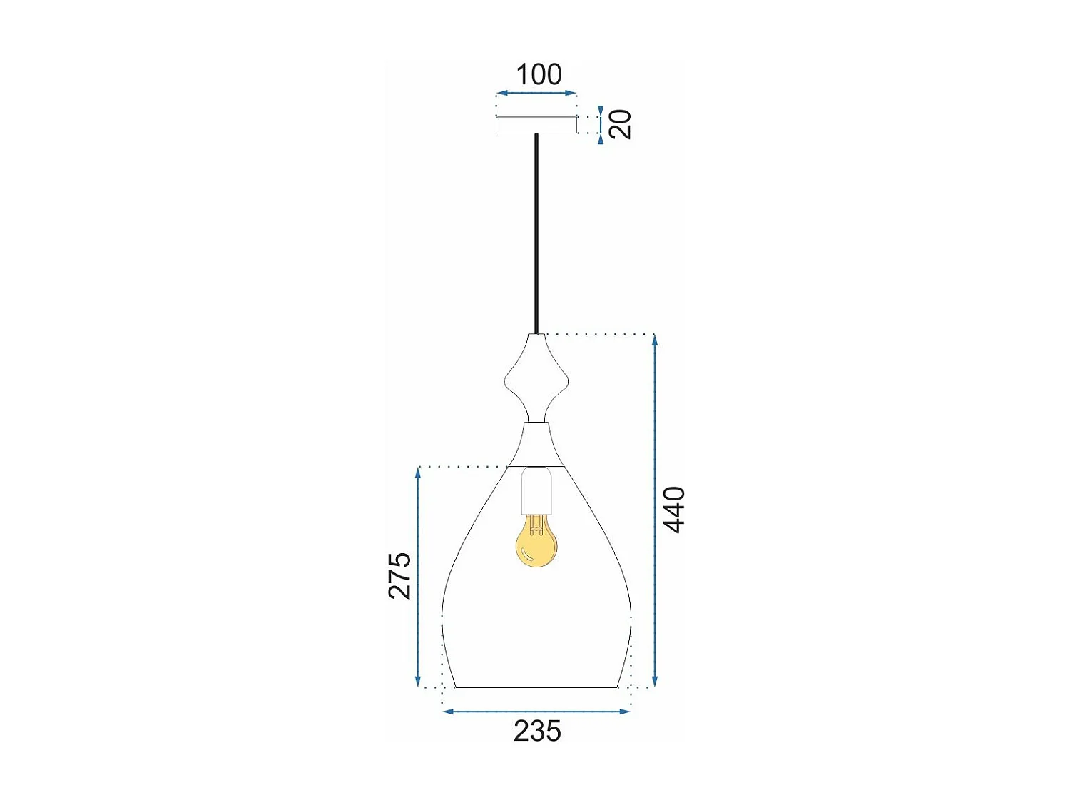 Lampe Suspendue Toolight App432-1Cp Amber Beige