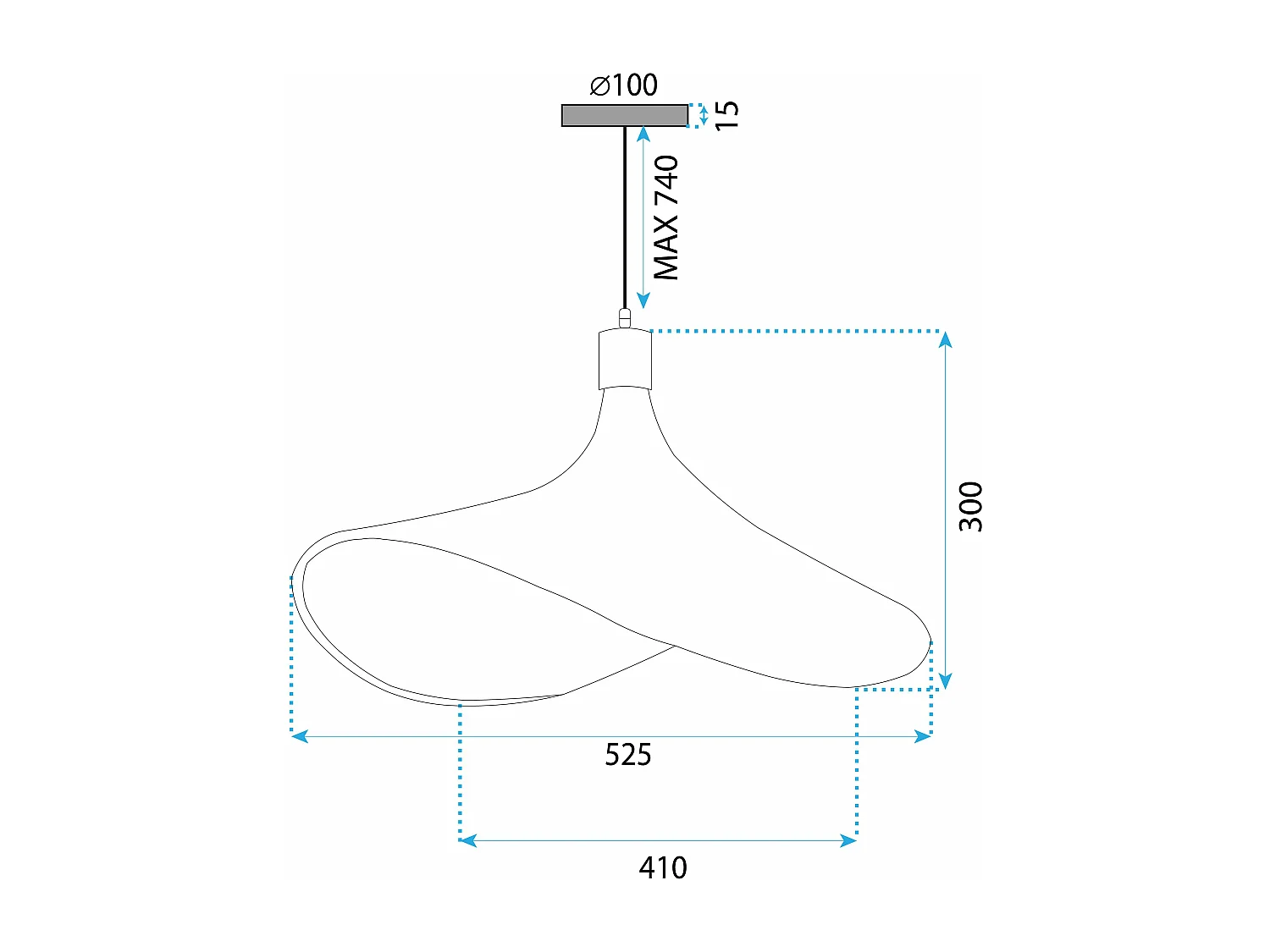 Hanglamp Toolight App1641-1Cp 50Cm Beige