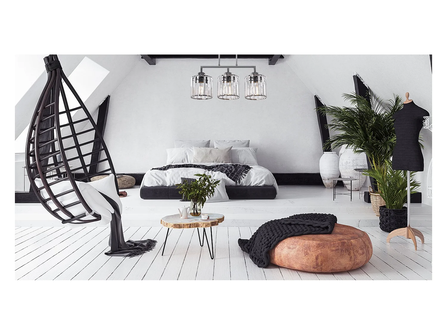 Candeeiro Suspenso Toolight 392228 Glamour Grey