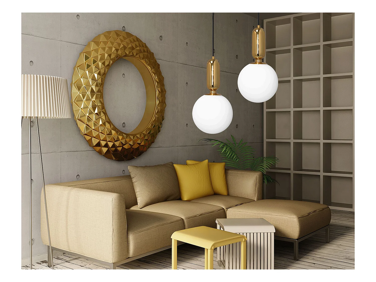 Lampe Suspendue Toolight App474-1Cp Gold