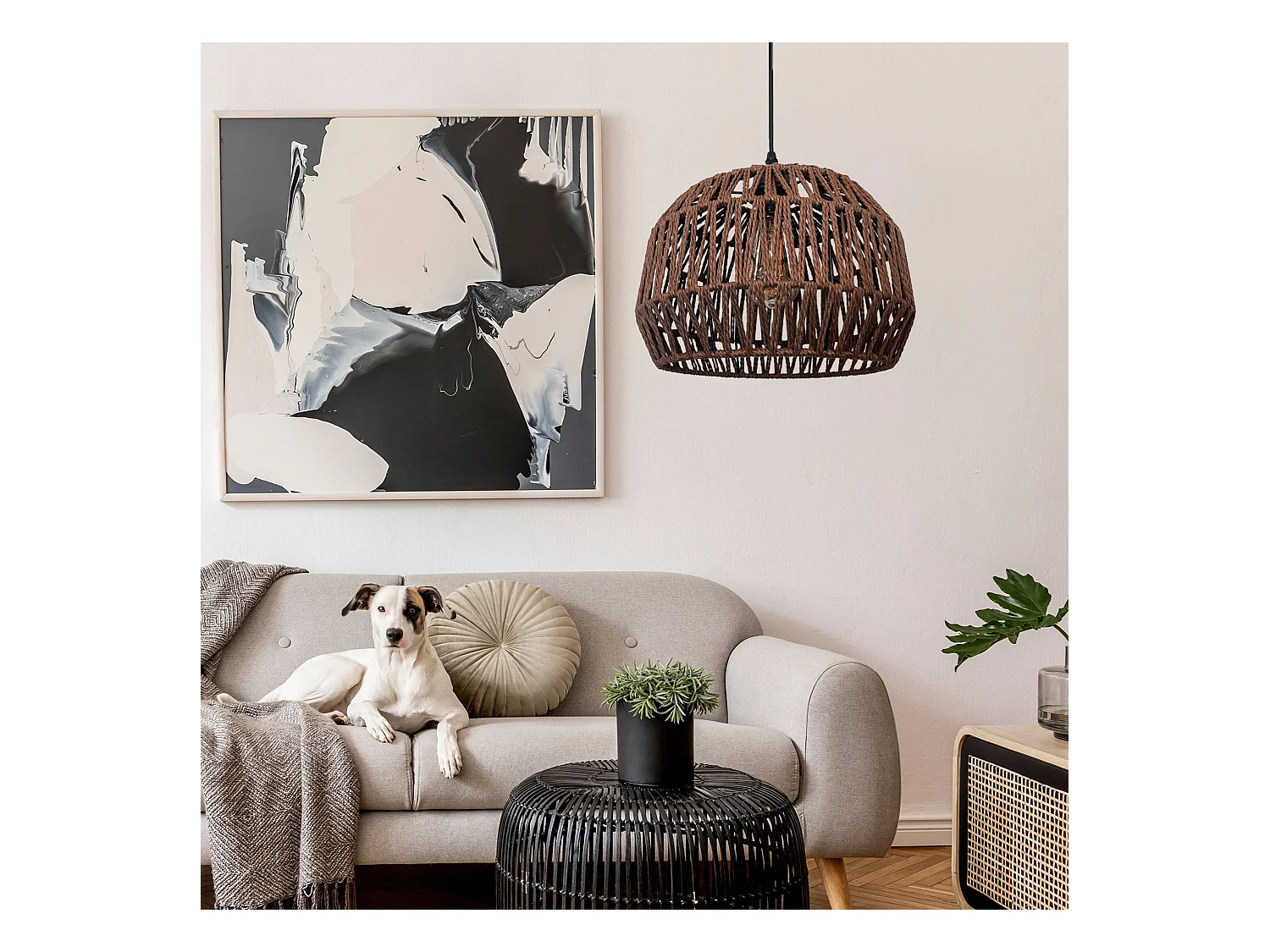 Lampe Suspendue Toolight App1292-1Cp Boho Brown