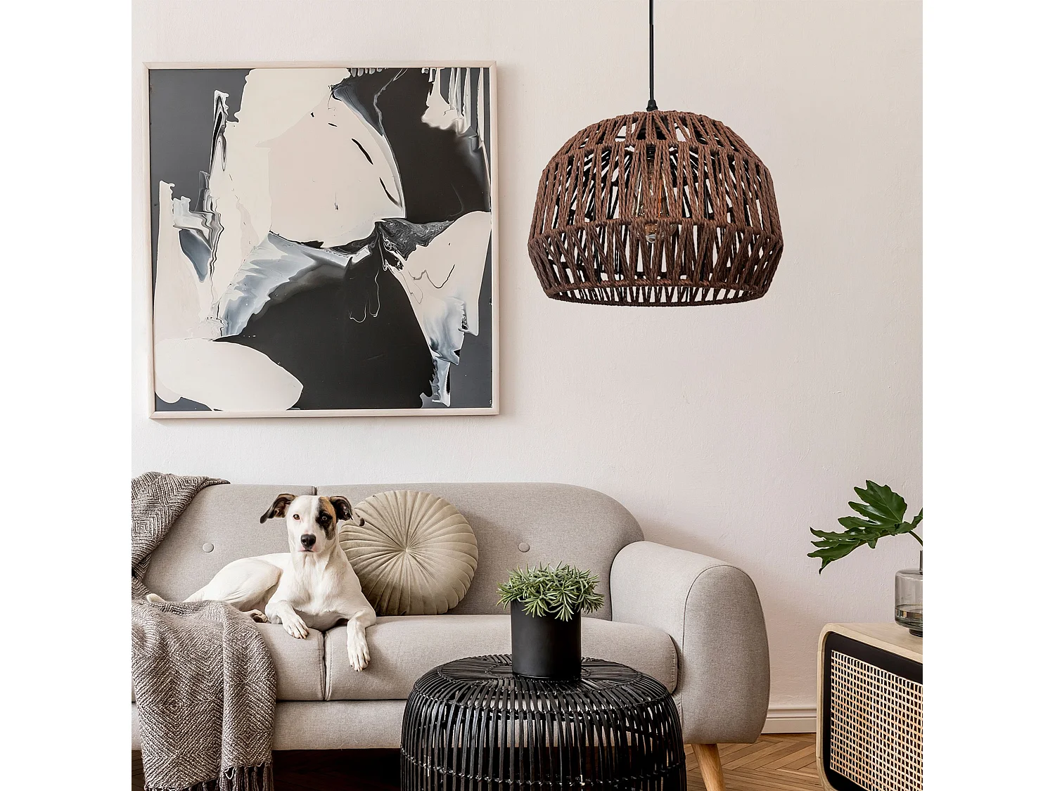 Lampe Suspendue Toolight App1292-1Cp Boho Brown