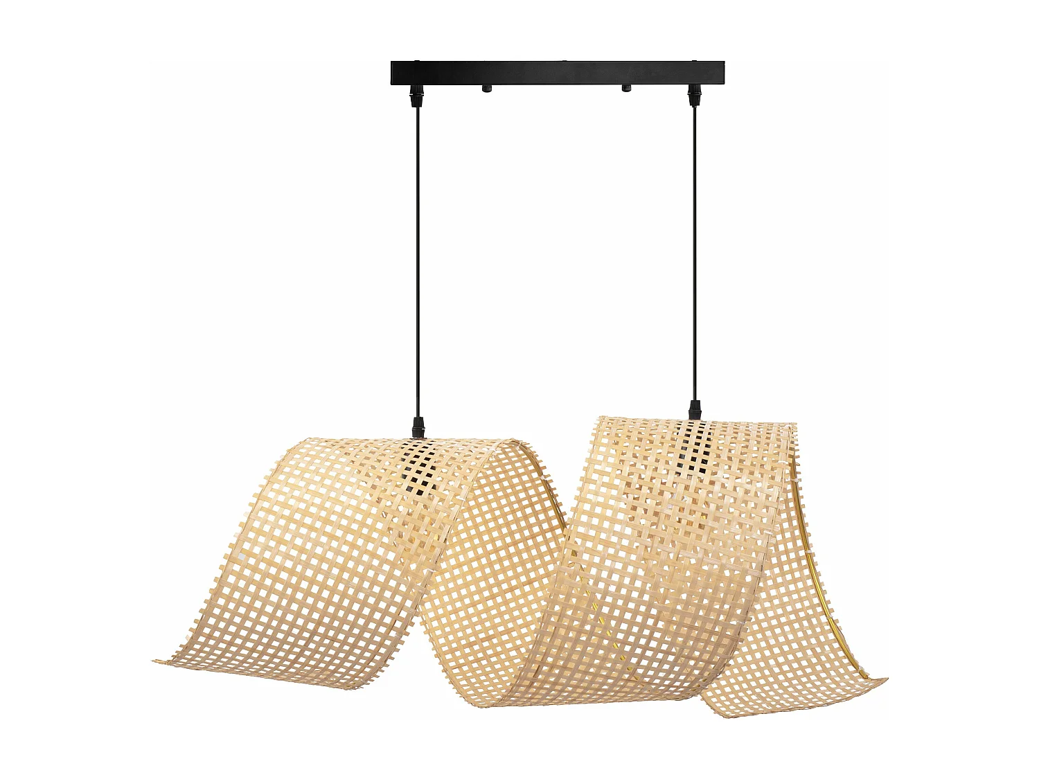 Lampe Suspendue Toolight App1644-2Cp Spiral Boho 85Cm Beige