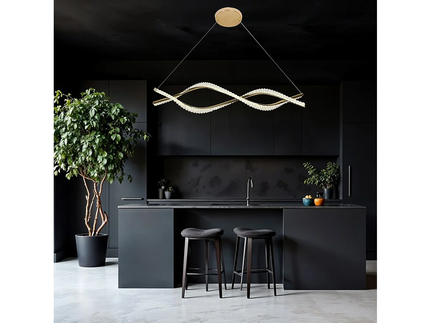 Lampe Suspendue Toolight Led G033-Cp Gold