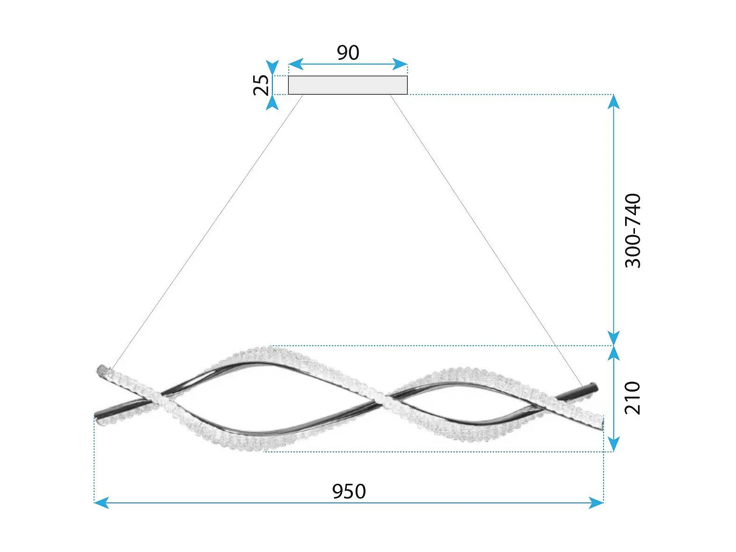 Lampe Suspendue Toolight Led G033-Cp Gold