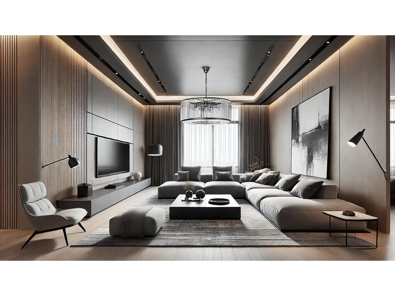 Lampe Suspendue Toolight App1651-6Cp 50Cm Black