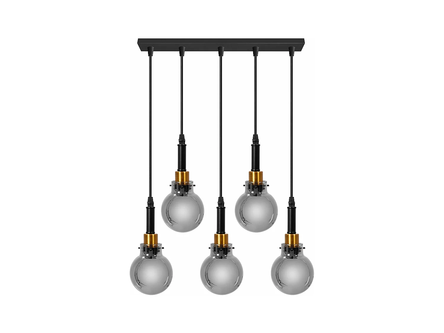 Lampe Suspendue Toolight App1126-5Cp Black Gold