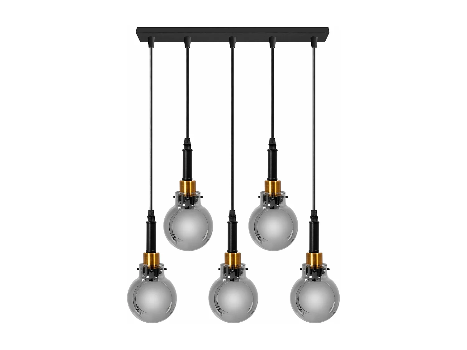 Lampe Suspendue Toolight App1126-5Cp Black Gold