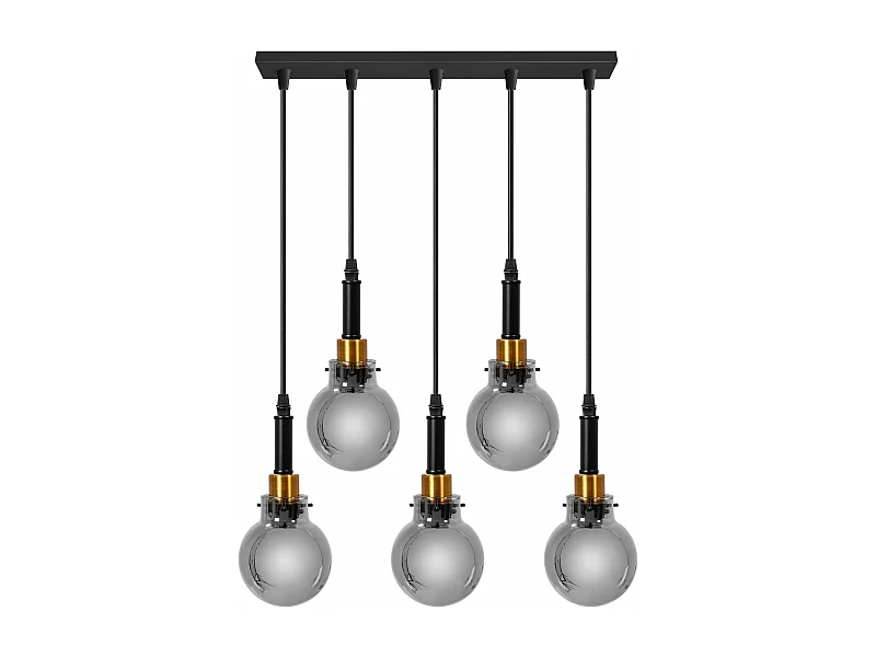 Lampe Suspendue Toolight App1126-5Cp Black Gold