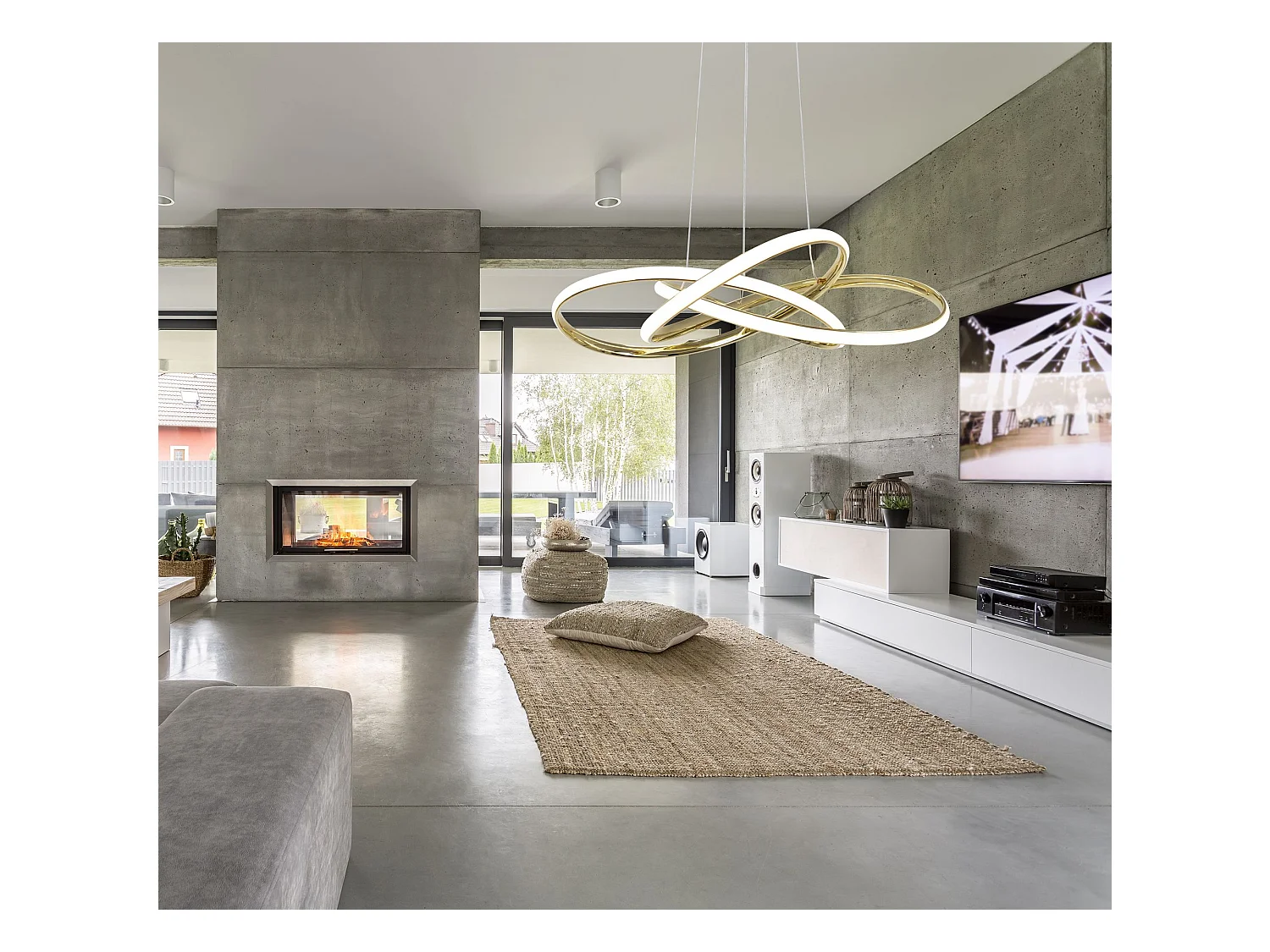 Lampe Suspendue Toolight Led App815-Cp Node Gold