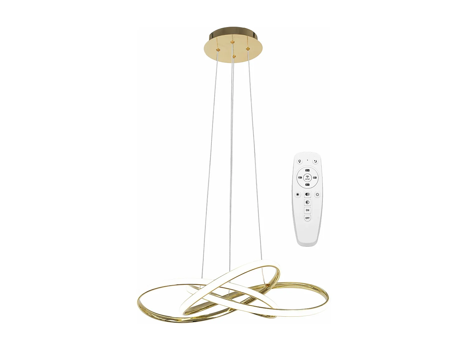 Candeeiro Suspenso Toolight Led App815-Cp Node Gold