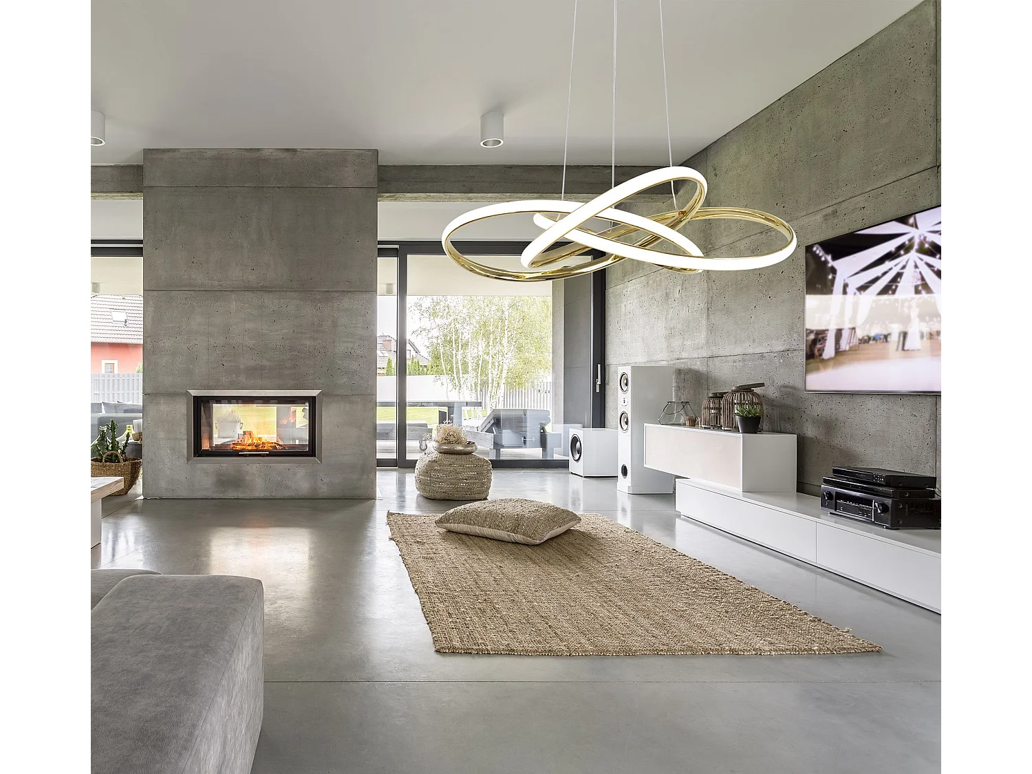 Candeeiro Suspenso Toolight Led App815-Cp Node Gold