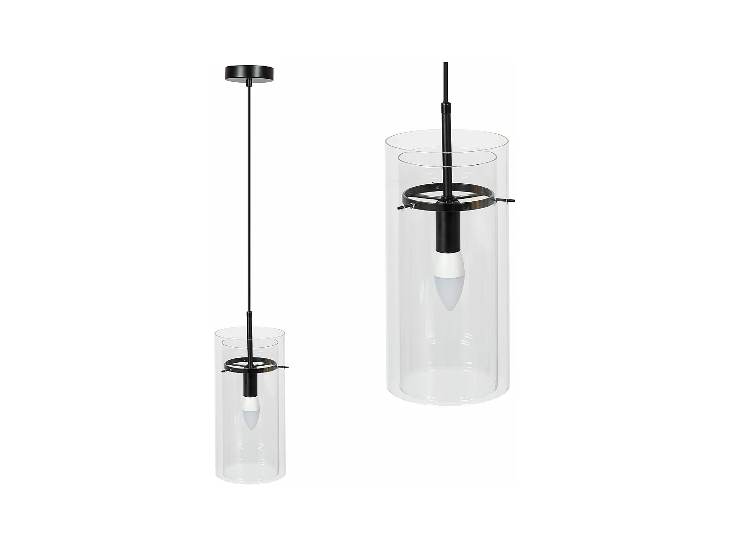 Candeeiro Suspenso Toolight App1211-1Cp Black