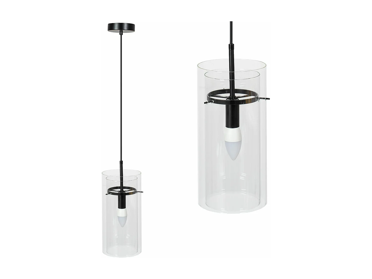 Candeeiro Suspenso Toolight App1211-1Cp Black